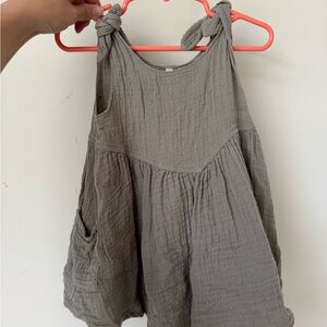 Rylee + Cru Green Sleeveless Dress with Knot Straps